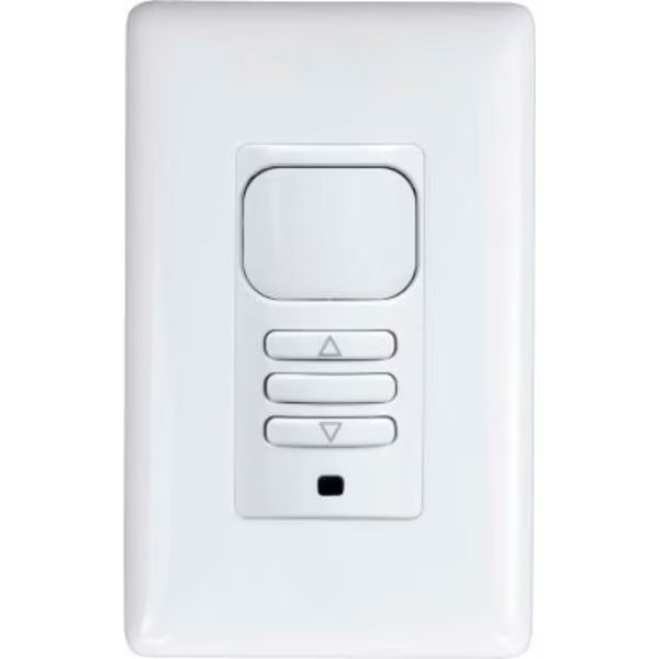 Hubbell LightHawk PIR Dimming Wall Switch Occupancy Sensor, White, Hubbell Lighting, Mfr#: LHDMIRS3-N-WH